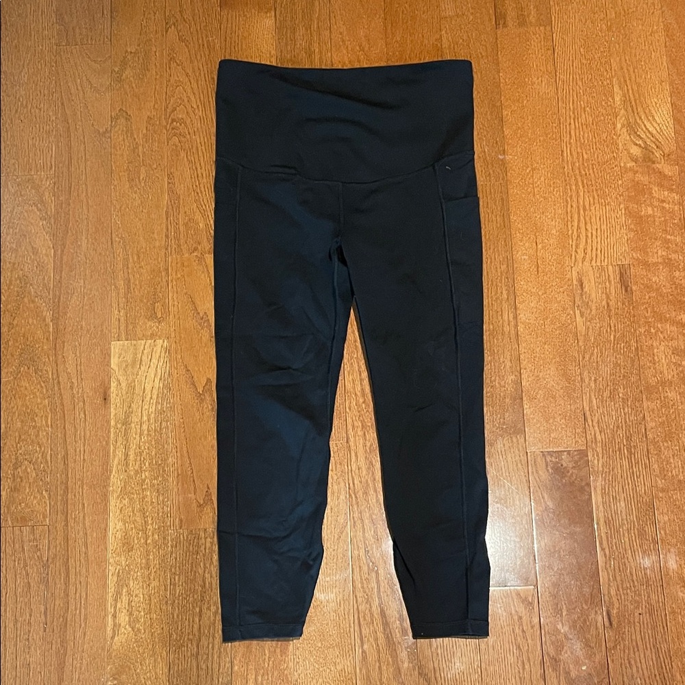 GAP Fit Maternity Black Running Leggings